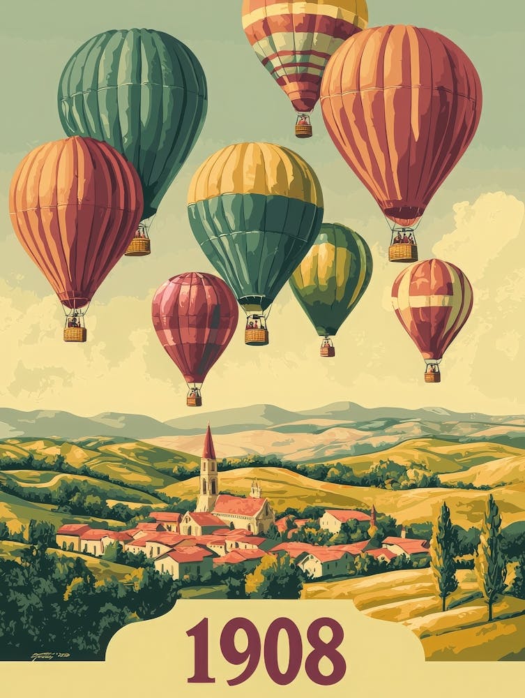 Aihrgdesign A Vintage Travel Poster Of A 1908 Hot Air Balloon 2be945be 01f1 42ac 8150 D8681e98479c 0