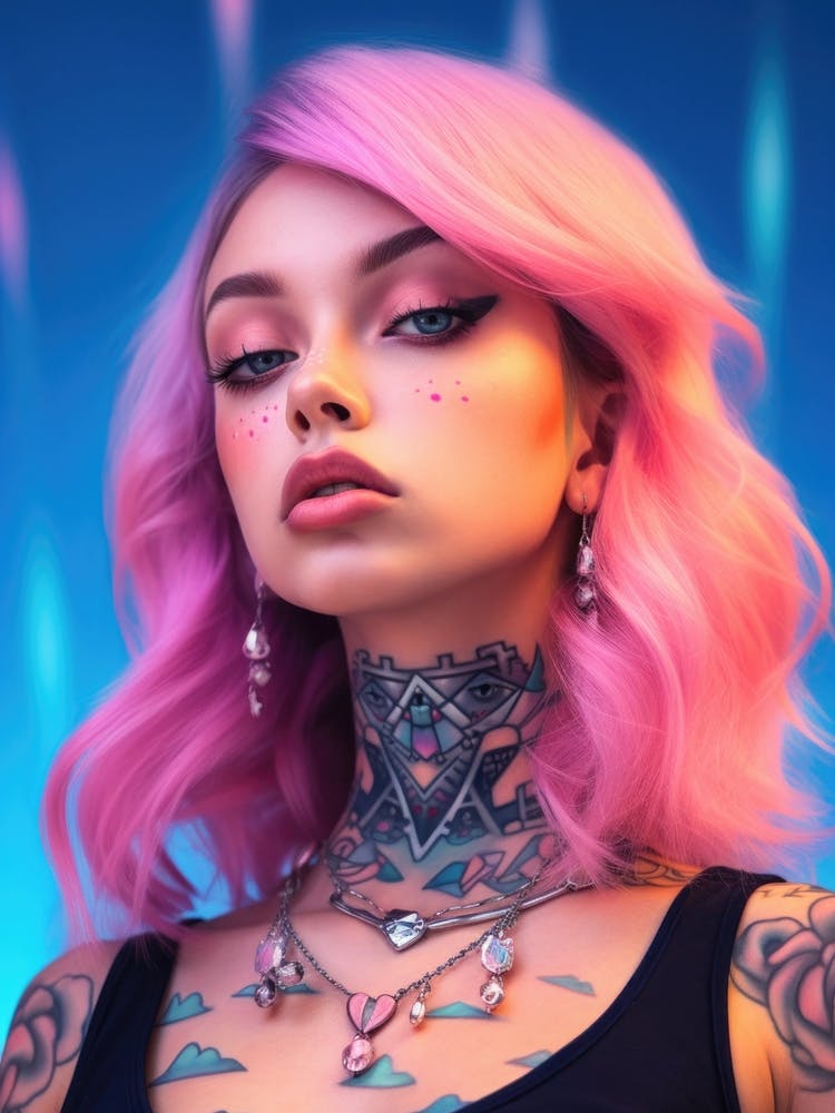 Pink Cyberpunk Girl