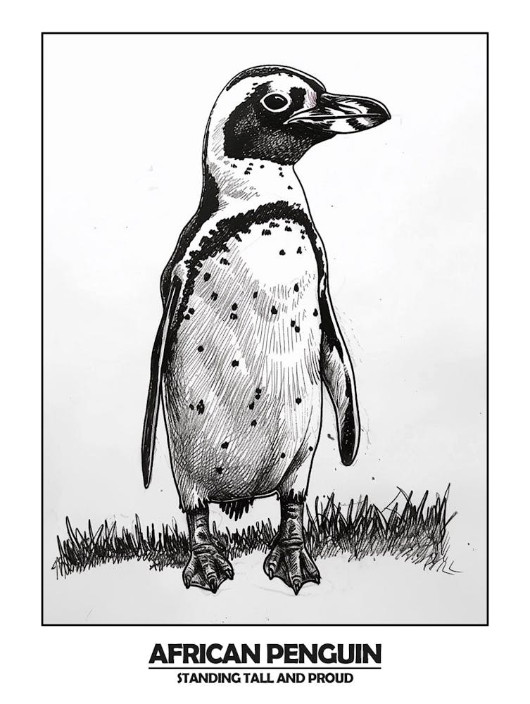 Penguin Standing Tall And Proud Poster