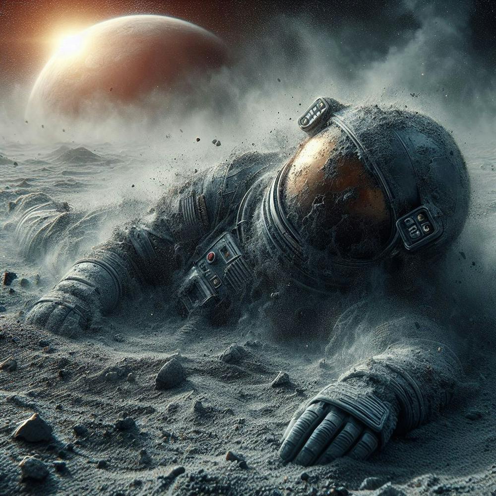 Ashes to Ashes  1/4   (spaceman crashed moon dust planet space travel astronaut bowie major tom death drying Apollo alone afraid scared oxygen moon) 