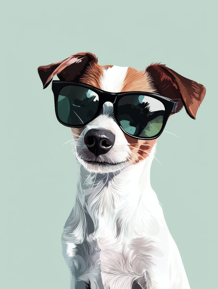 Jack Russell Terrier. Generated AI.