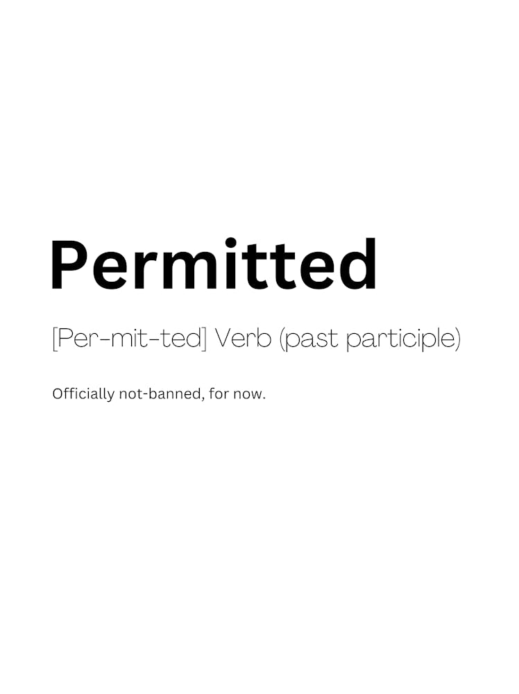 Permitted Definition Meaning Art Print by Kaigozen – Fy!