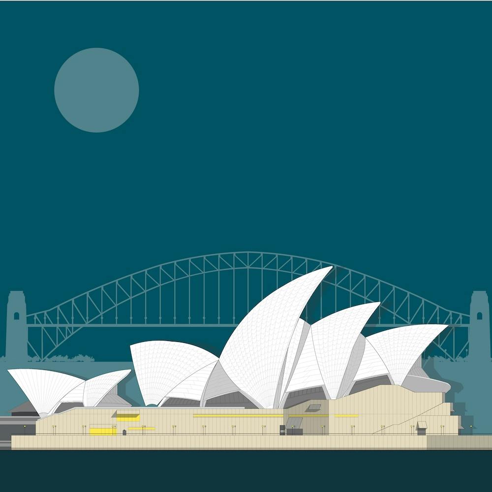 Sydney Opera House Blue