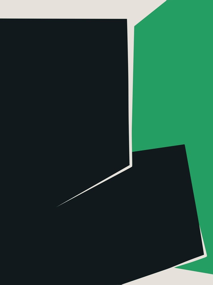 Green And Black Plain Abstract