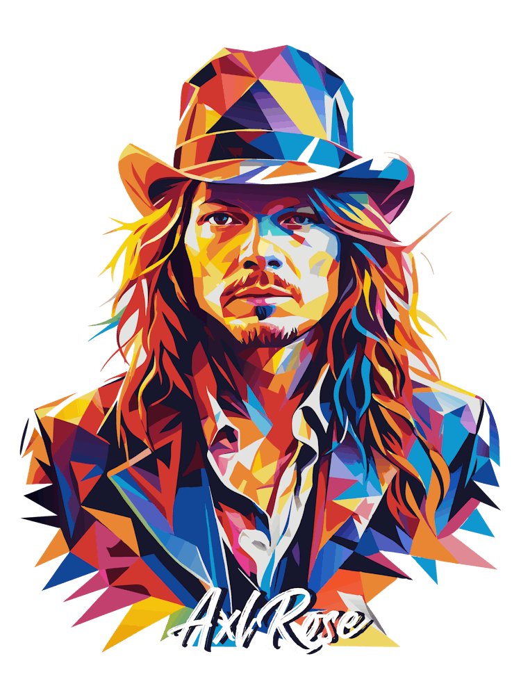 Gnr Axl Rose 02 Portrait Music Icon Style WPAP Pop Art