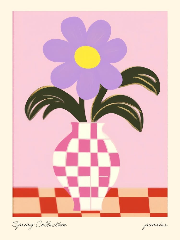 Frühlingskollektion Stiefmütterchen Blumenvase 8