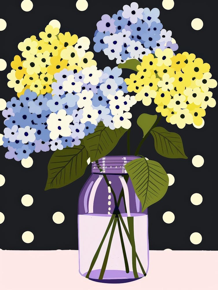 Hydrangeas In A Vase