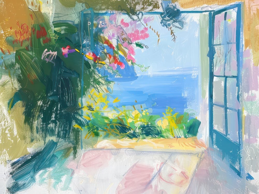 Sorrento From The Window View Painting 2