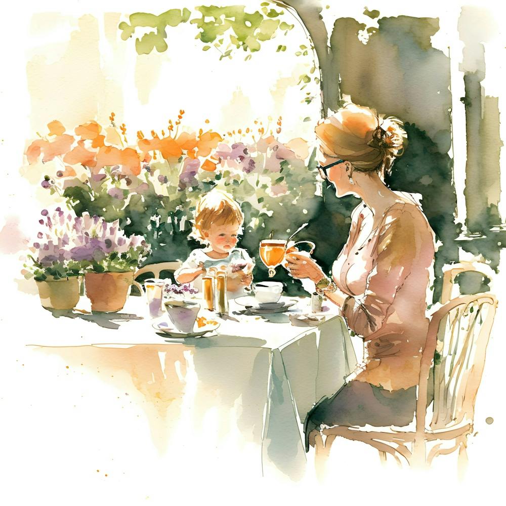 Mothers Day Watercolor Wall Art
