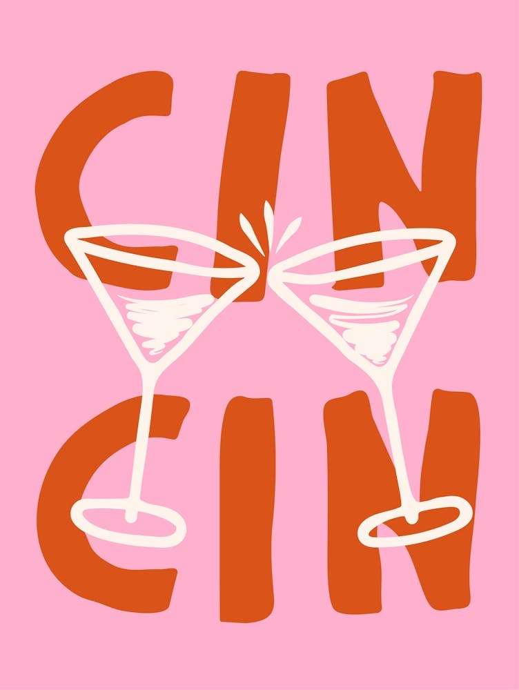 Cin Cin Cheers Martini Cocktail