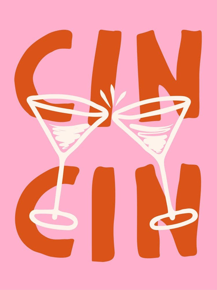 Cin Cin Cheers Martini Cocktail