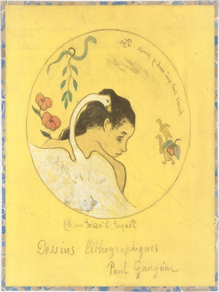 Design For A Plate Shame On Those Who Evil Think, Paul Gauguin