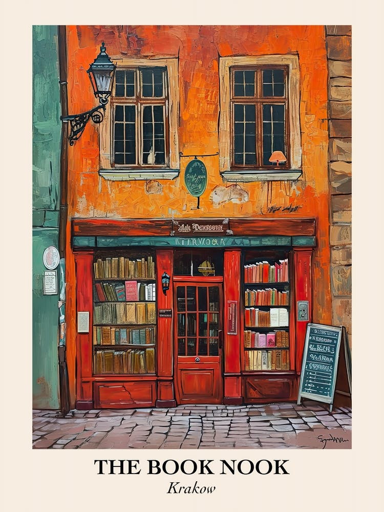 Krakow Book Nook Bookshop 3 Poster