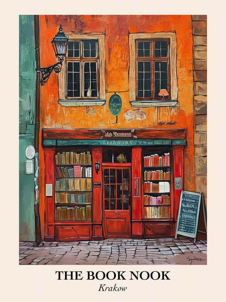 Krakow Book Nook Bookshop 3 Poster