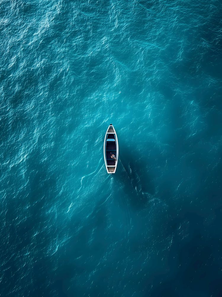 Small Boat In The Ocean