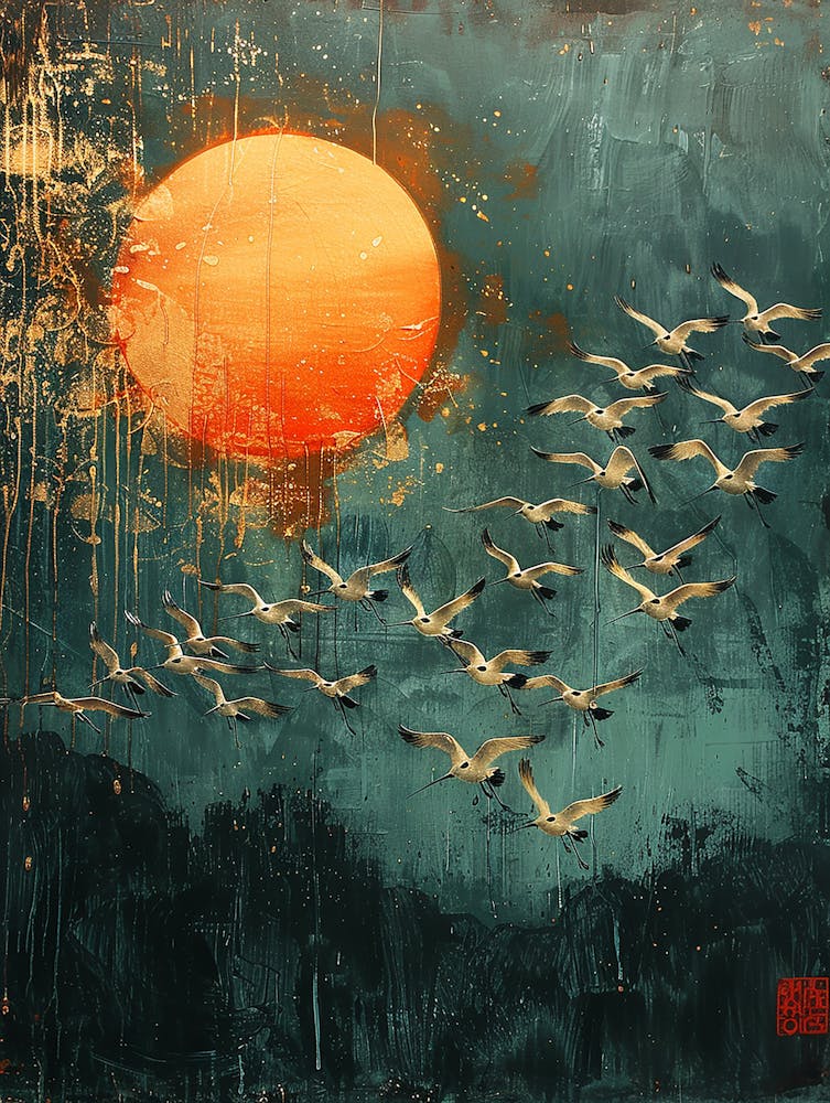 Sunrise Over Geese