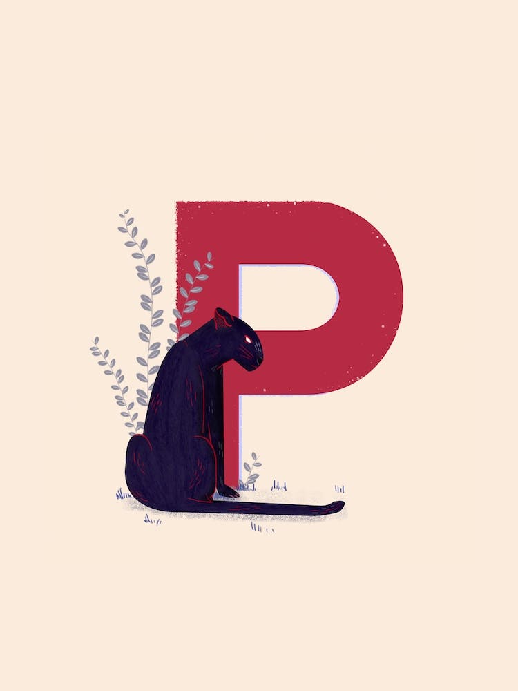 Letter P Panther
