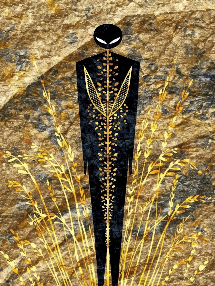 Alien auf dem Feld