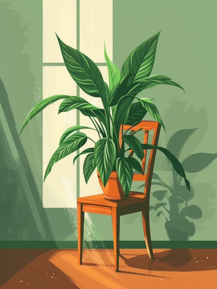 Potted Plant In A Chair