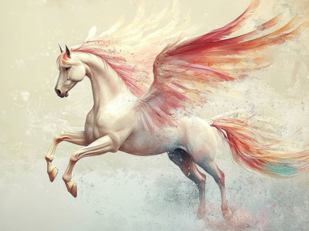 White Horse With Wings 1