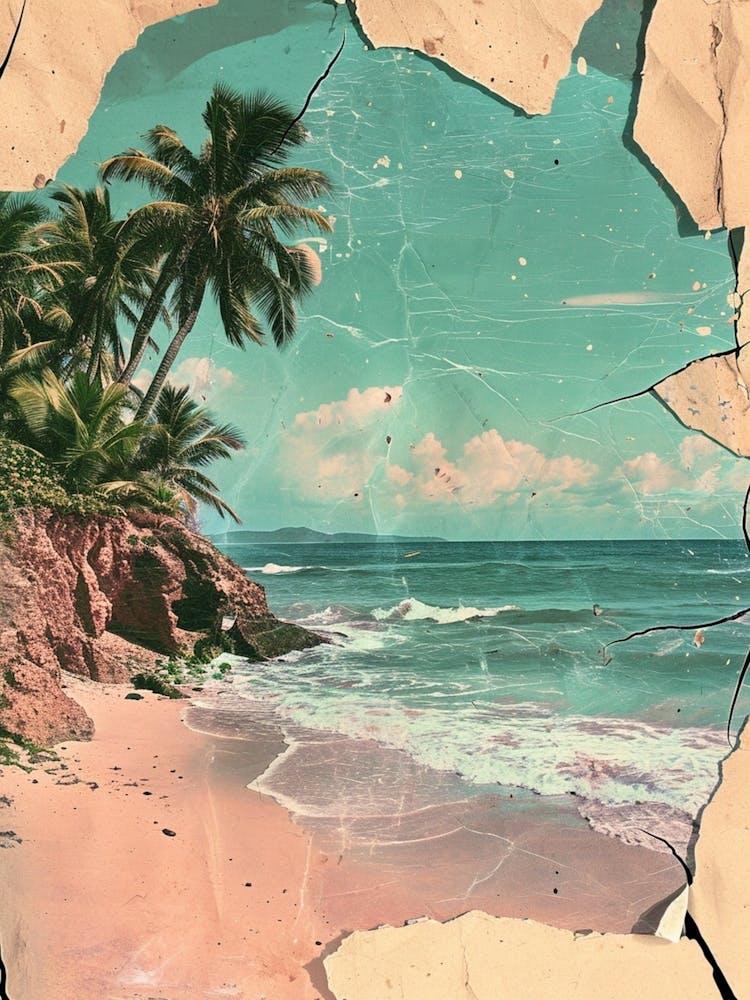 Retro Kitsch Beach Collage 3