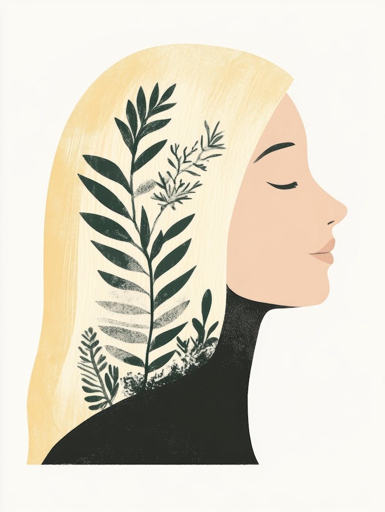 Portrait Of A Woman With Leaves 26