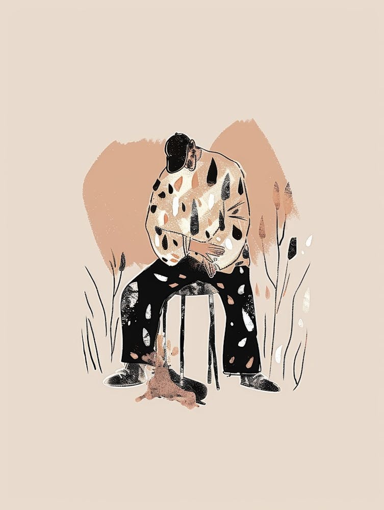 Man Sitting On A Chair 1