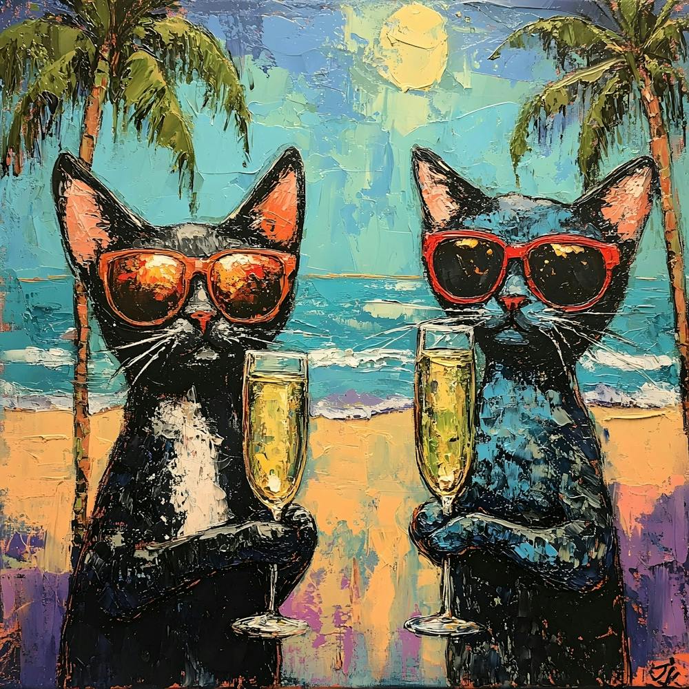 Fun Cats At The Beach 4