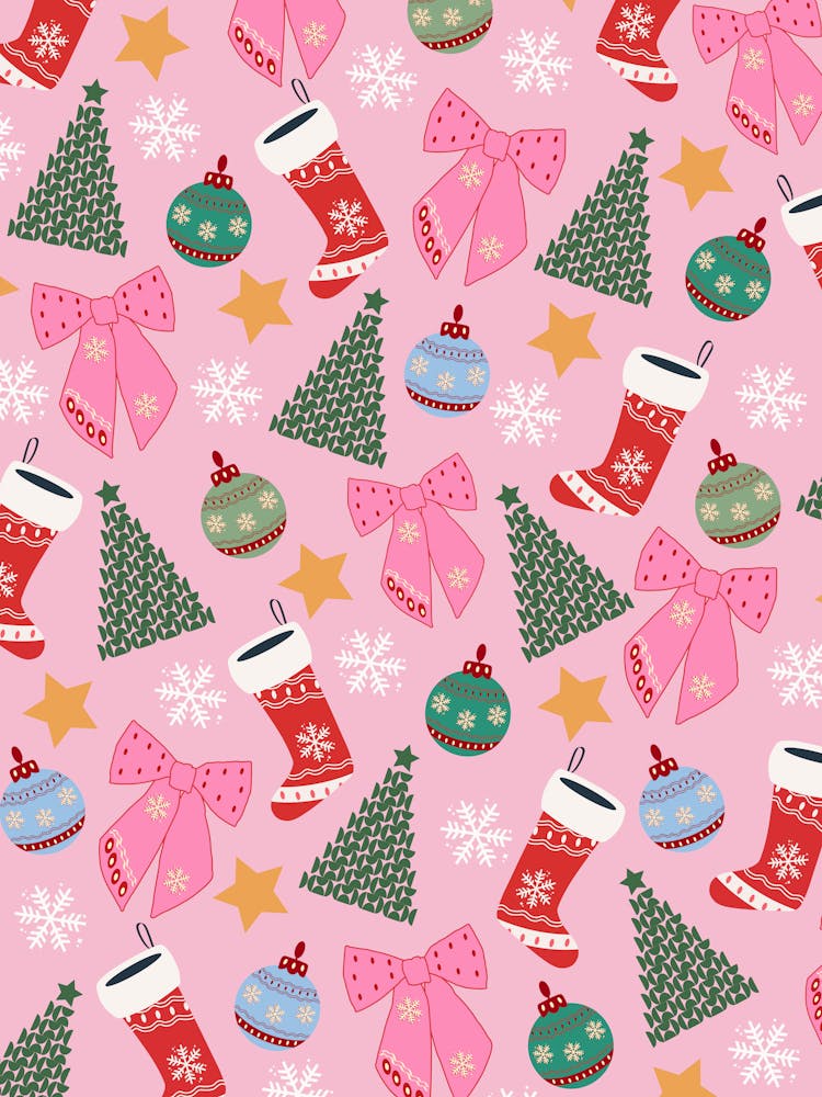 Cute Christmas Pink