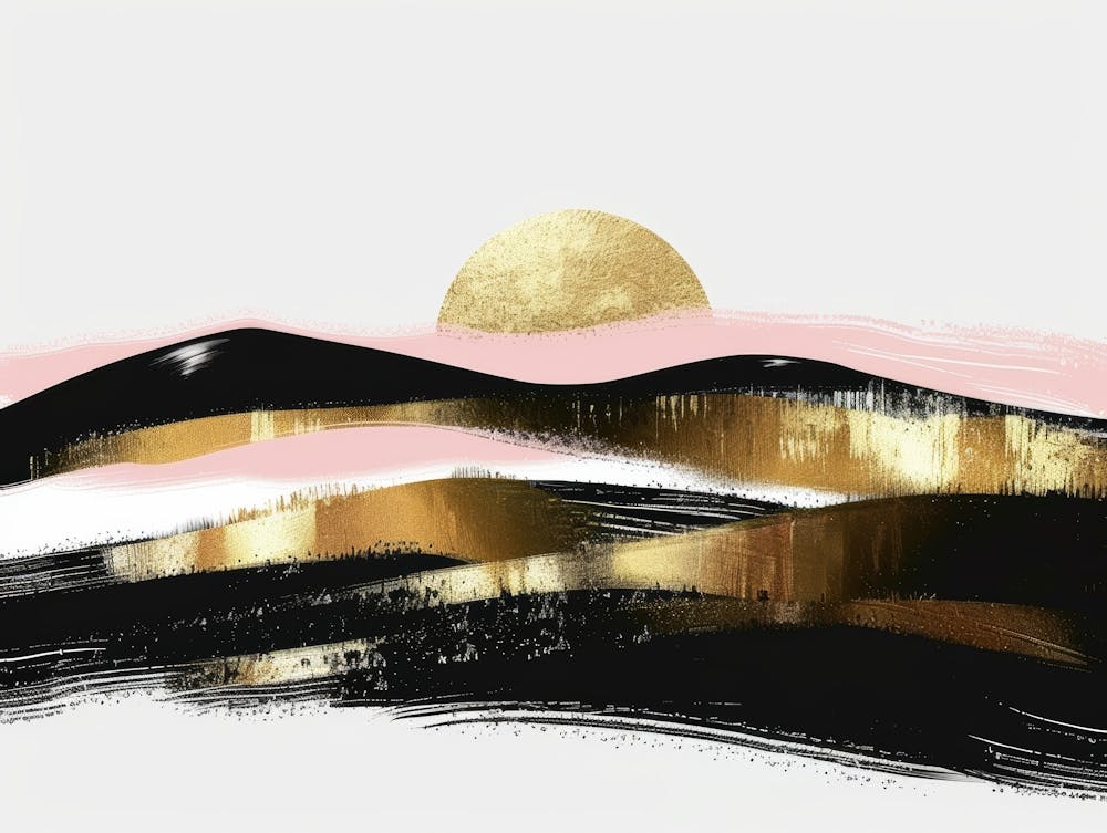 Gold And Black Canvas Print 71