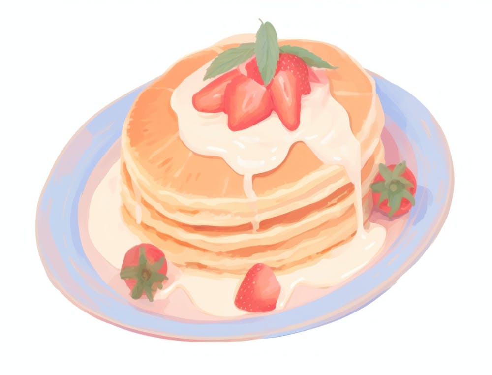 Pancakes With Strawberries 1
