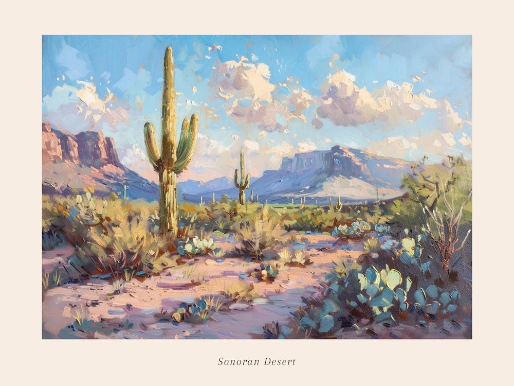 Western Landscapes Sonoran Desert Arizona 4 Poster
