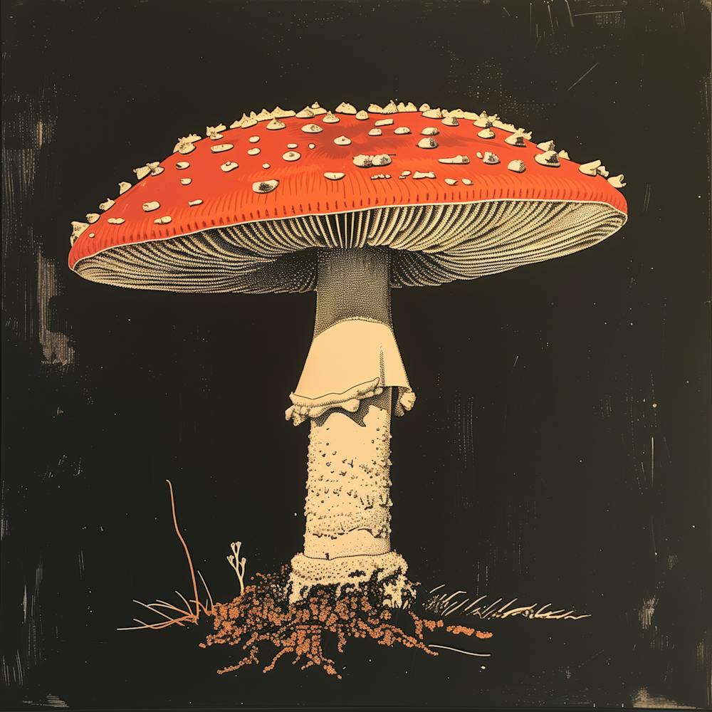 Yayoi Kusama Inspired Red Mushroom