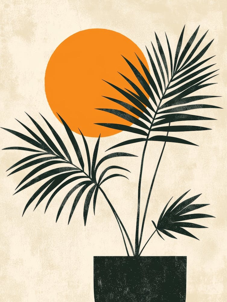 Palm Tree In A Pot 2