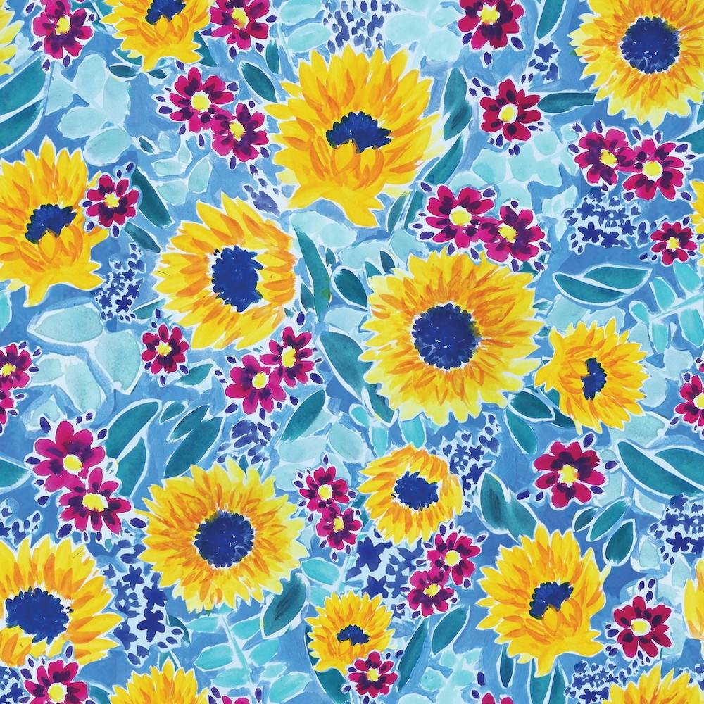 Sunflower Print Square
