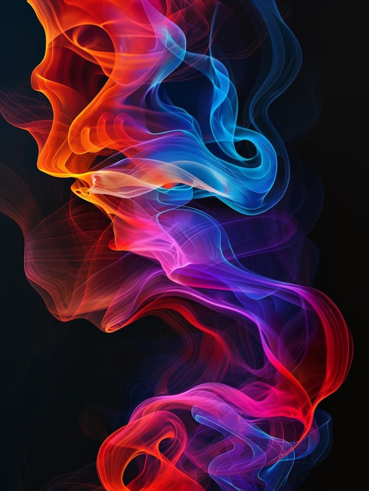 Abstract Smoke On Black Background 1