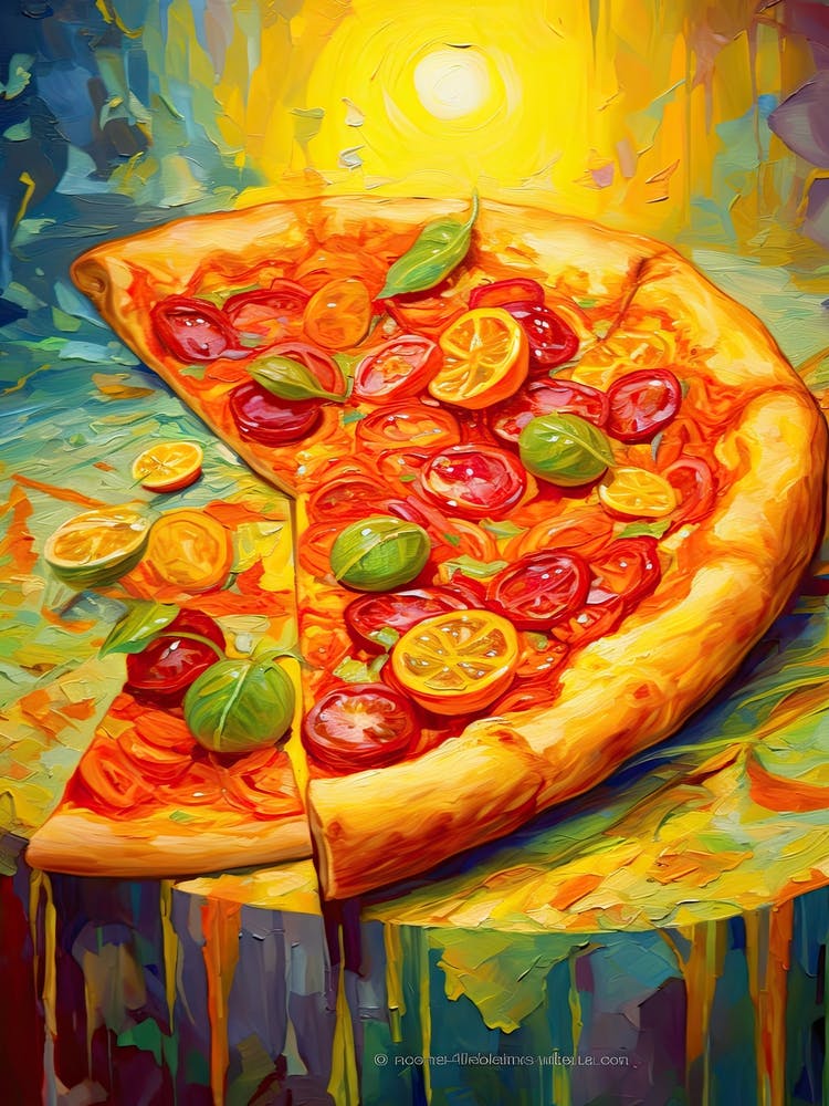 A Slice Of Pizza Oil Painting 5