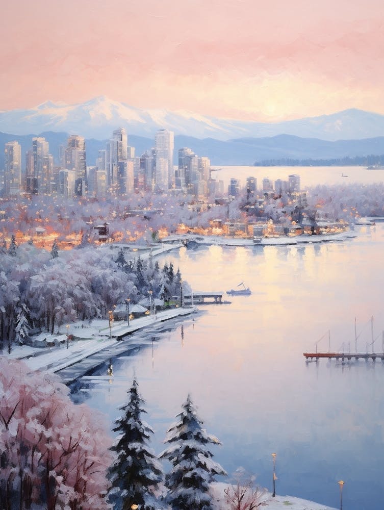 Dreamy Winter Painting Vancouver Canada 2