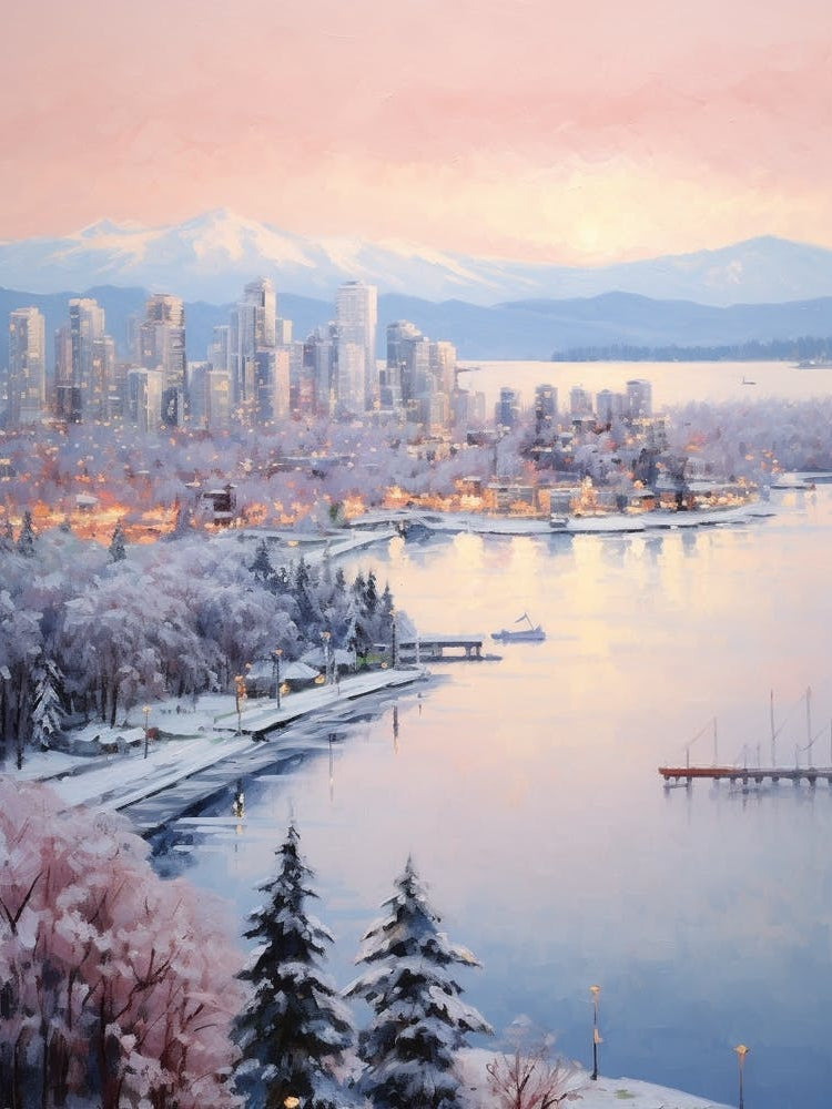 Dreamy Winter Painting Vancouver Canada 2