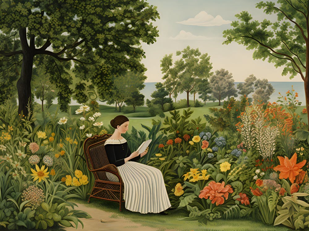 Floral Serenity Woman In Bloom