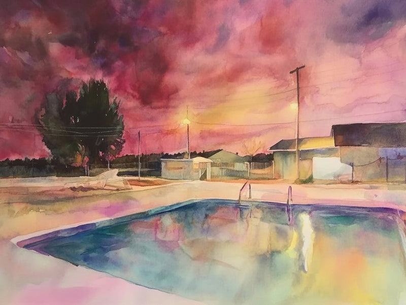 Sunset At The Pool