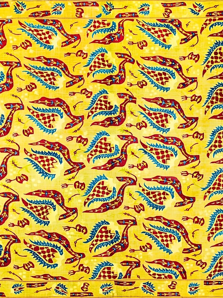 Yellow And Blue Paisley