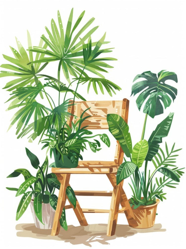 Chair With Plants