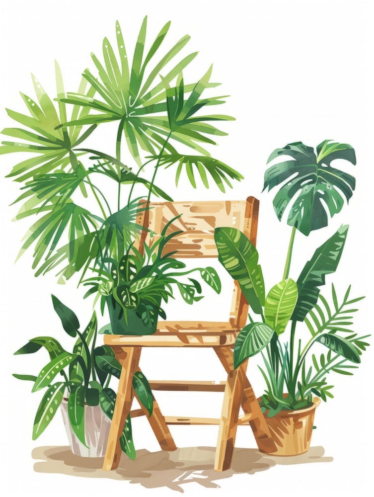 Chair With Plants