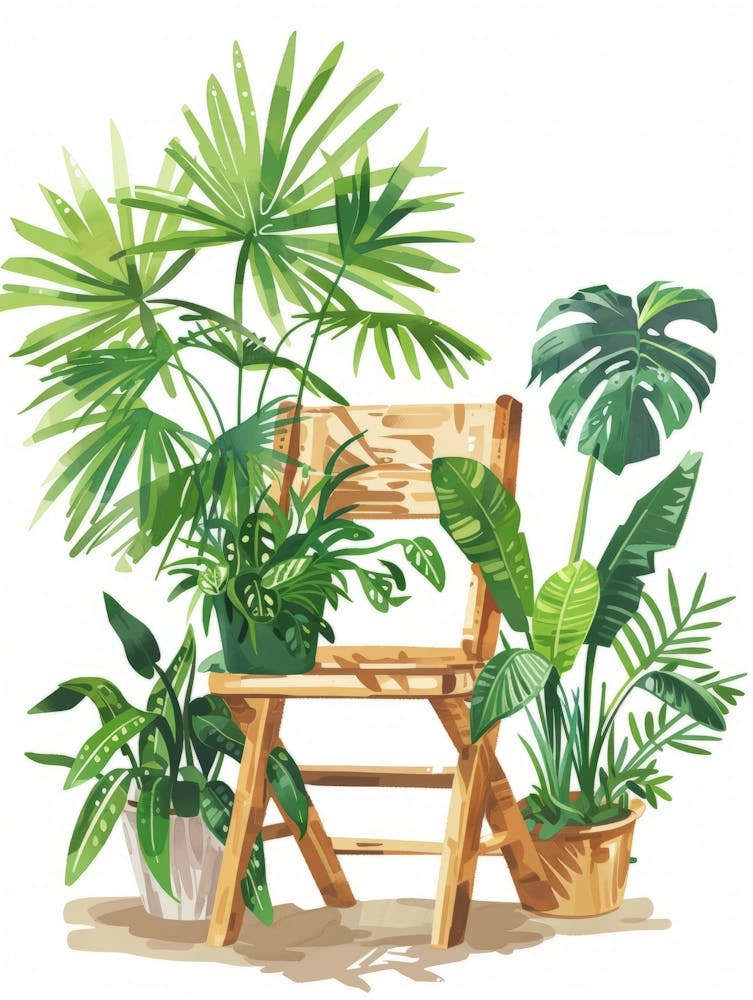 Chair With Plants