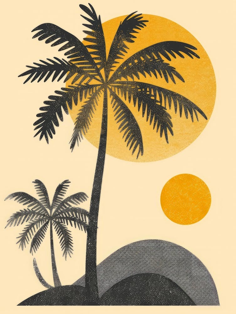 Palm Trees At Sunset 1