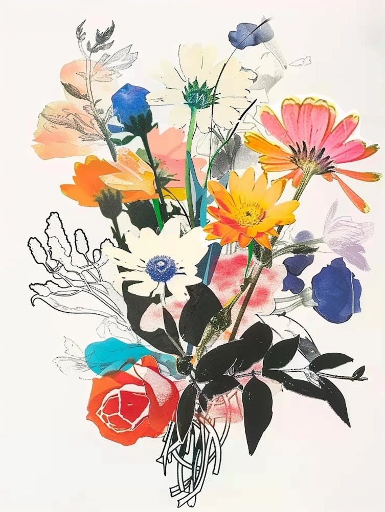 Daisy 3 Collage Flower Bouquet
