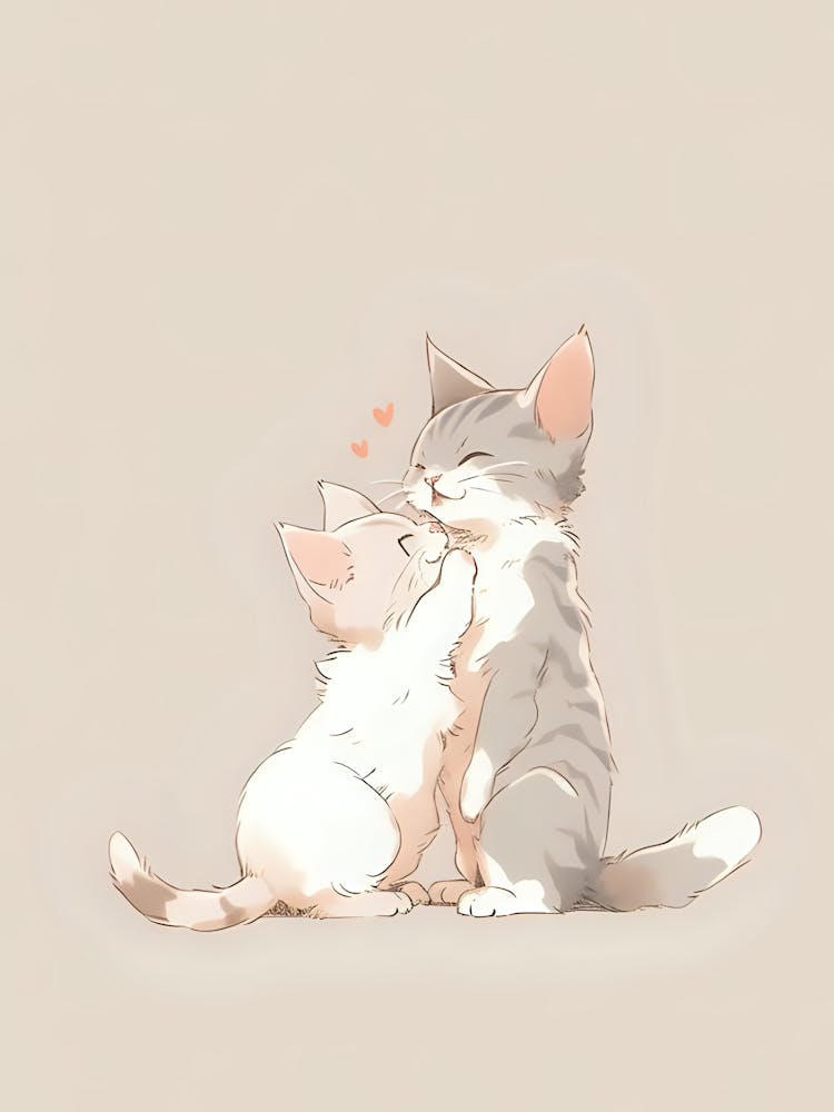 Cute Kittens Kissing