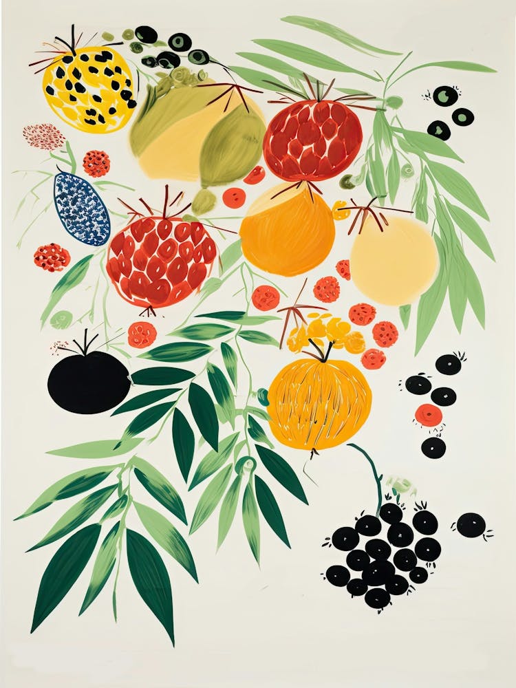 Passionfruit Fruit Drawing 5