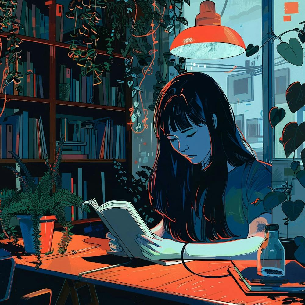 Girl Reading A Book 3